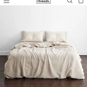 Bed Threads Linen Sheet Set- Queen, Oatmeal